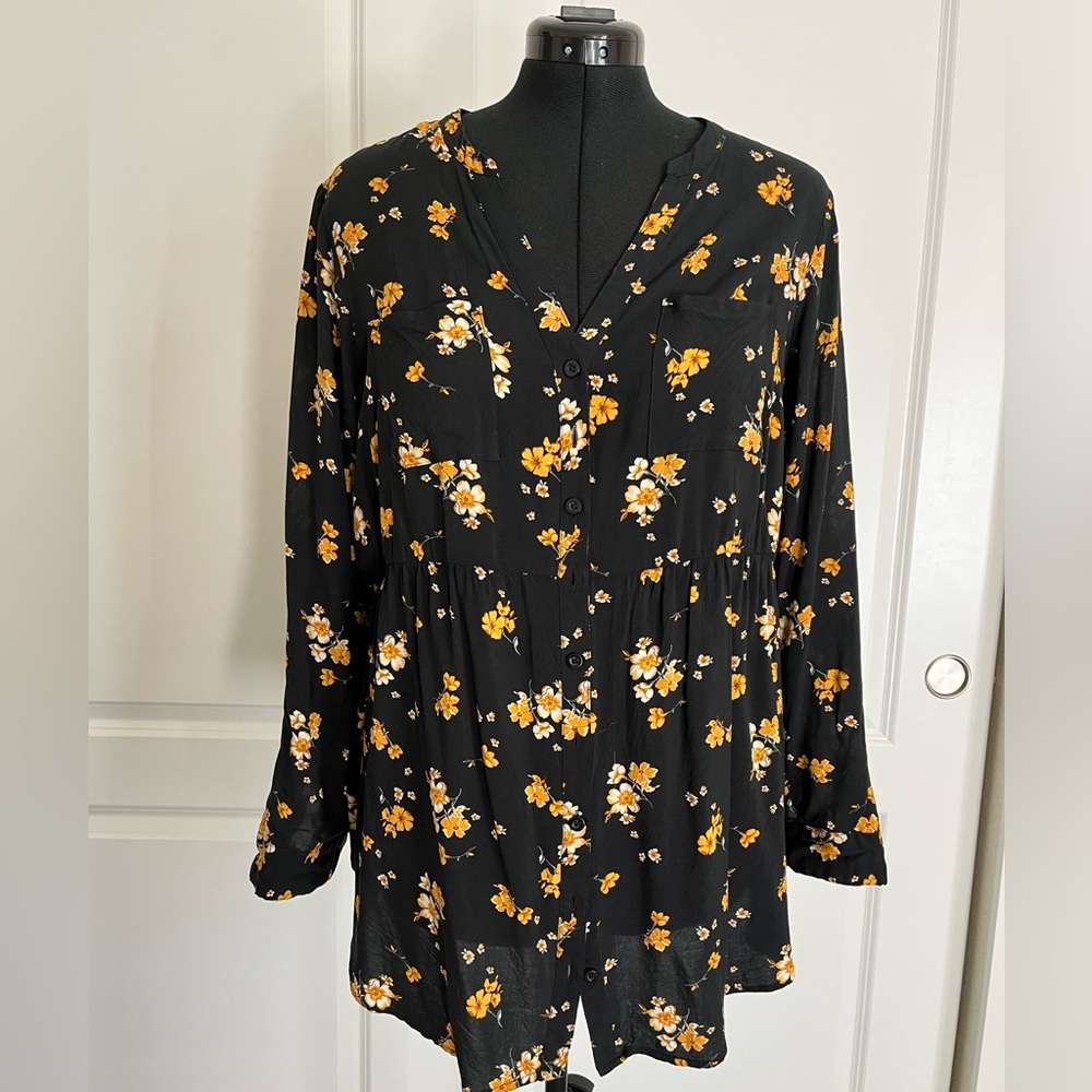 TORRID Floral Babydoll Blouse